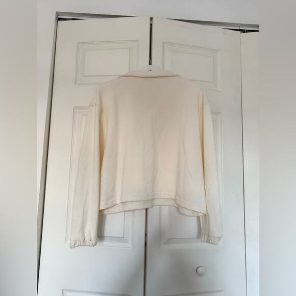 Free People FP Beach Nilla Cream Ivory Relaxed Pullover Sweatshirt Size Medium - Picture 9 of 9